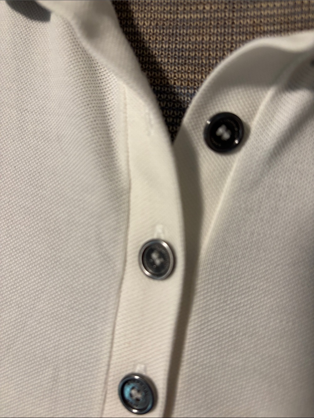Burberry Brit Novacheck Trim White Polo Shirt - Picture 4 of 10